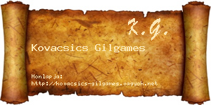 Kovacsics Gilgames névjegykártya